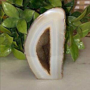 Natural Agate Geode Flame